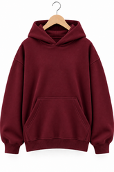 Essentials Oversized Unisex Hoodie – Burgundy