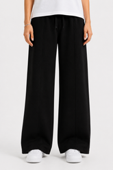 Pintuck Trousers – Relaxed Straight Fit - Black