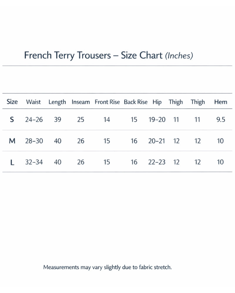 Women’s French Terry Pintuck Trousers – Relaxed Straight Fit