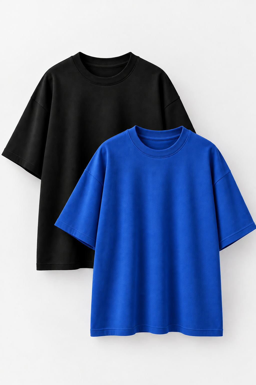 Oversized T-Shirt Bundle – Black & Royal Blue