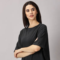Oversized Fit T-Shirt - BLACK