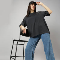 Oversized Fit T-Shirt - BLACK