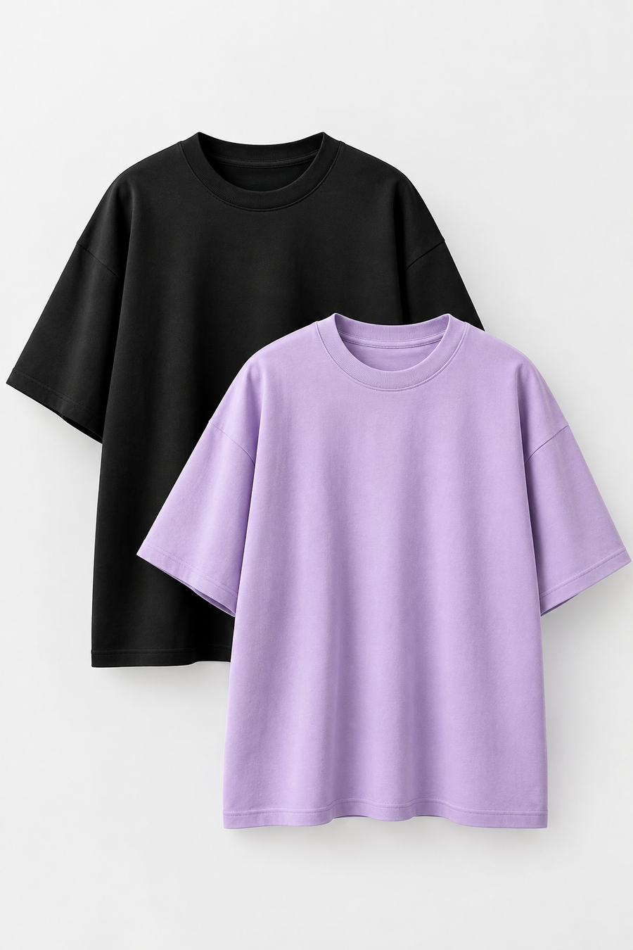 Oversized T-Shirt Bundle – Black & Lilac