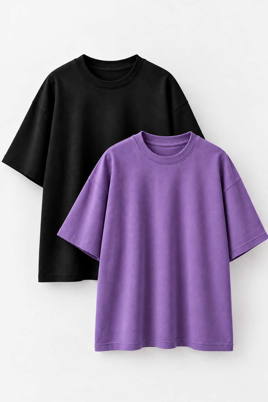 Oversized T-Shirt Bundle – Black & Purple