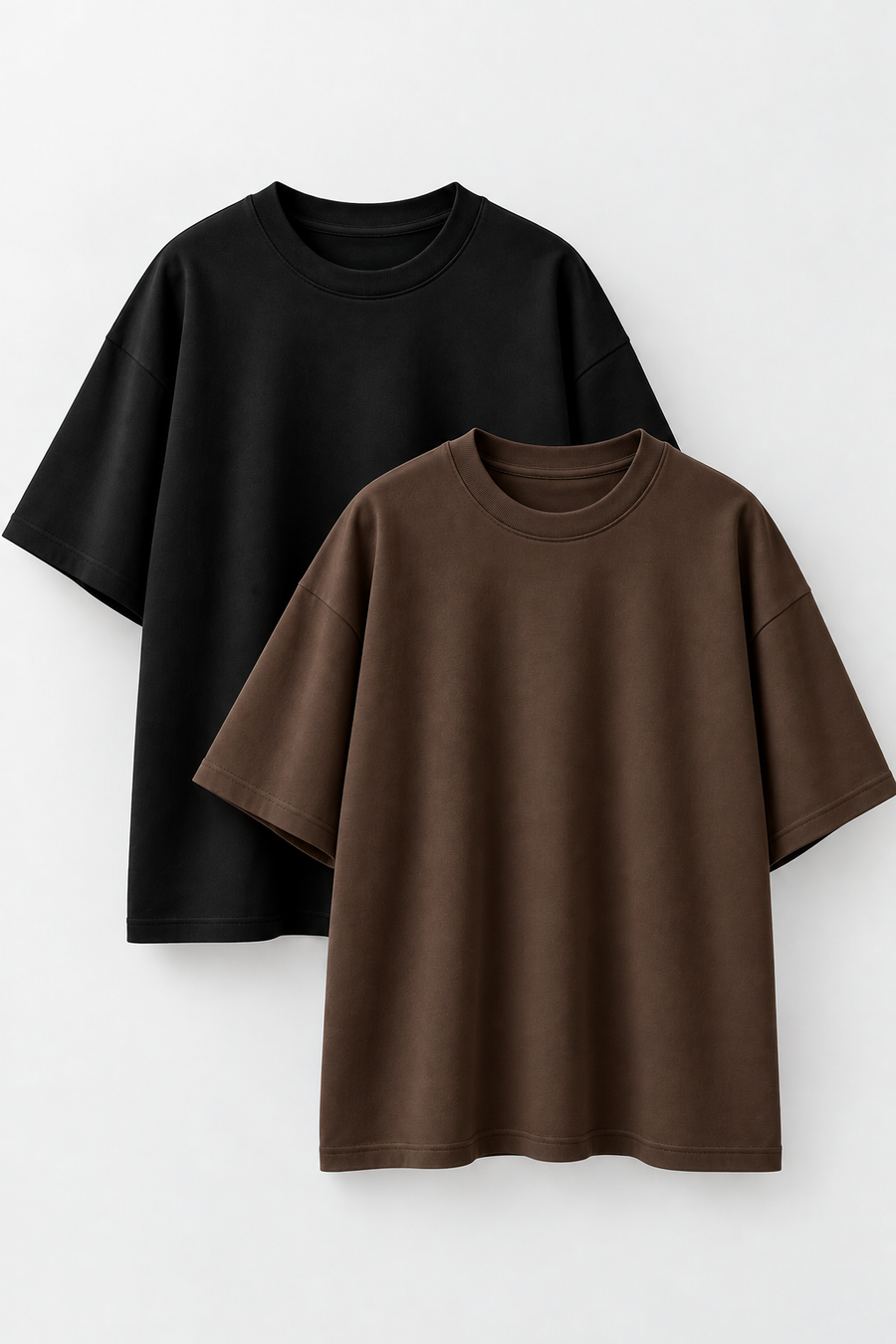 Oversized T-Shirt Bundle – Black & Browm