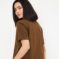 Oversized Fit T-Shirt - Brown