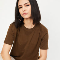 Oversized Fit T-Shirt - Brown