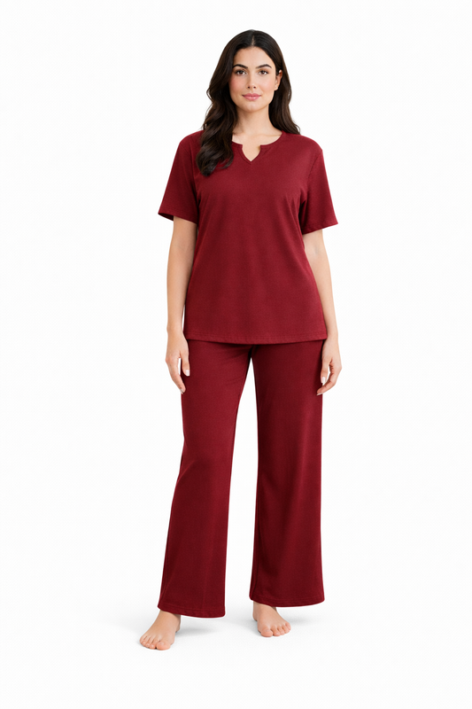 Serene Vibe Co-Ord - Maroon