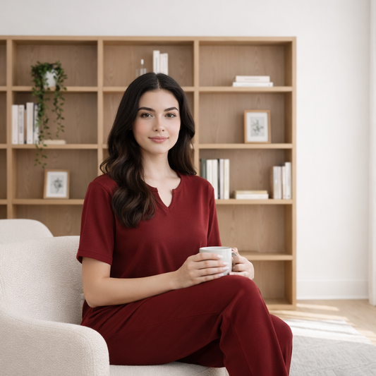 Serene Vibe Co-Ord - Maroon