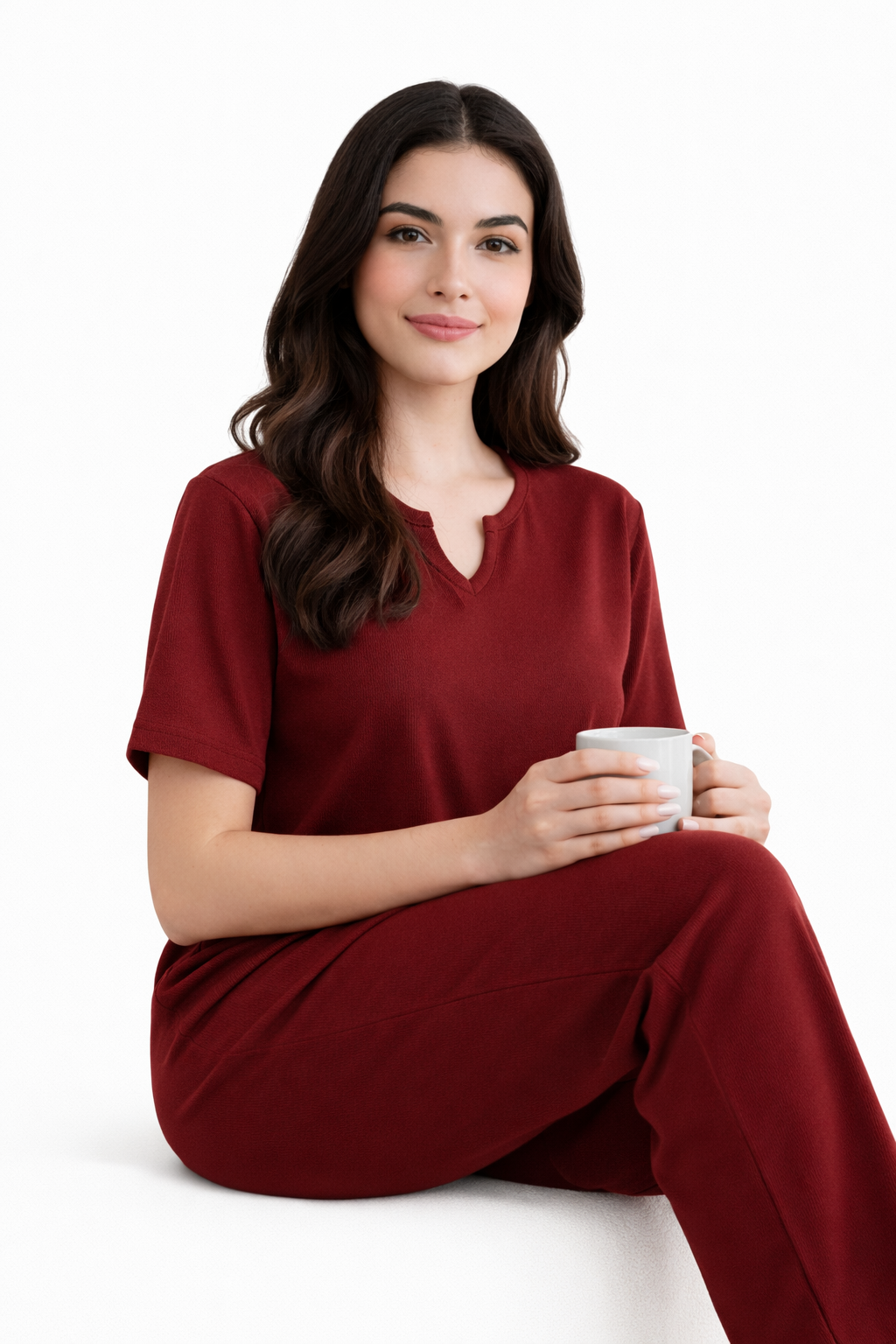 Serene Vibe Co-Ord - Maroon