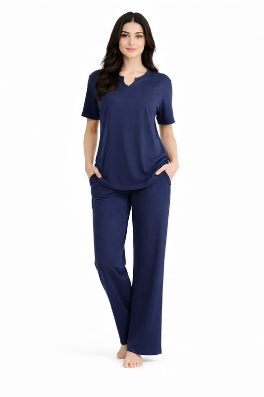 Serene Vibe Co-Ord - Navy Blue