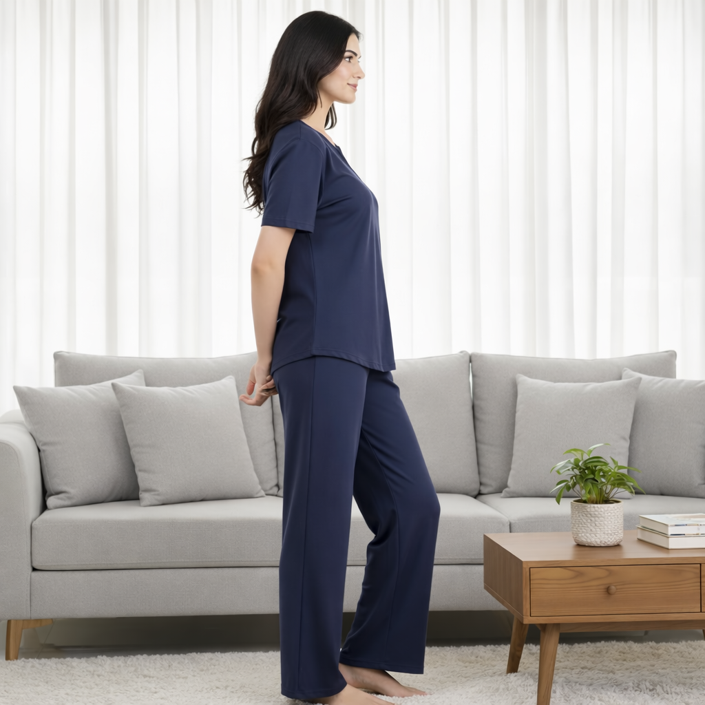 Serene Vibe Co-Ord - Navy Blue