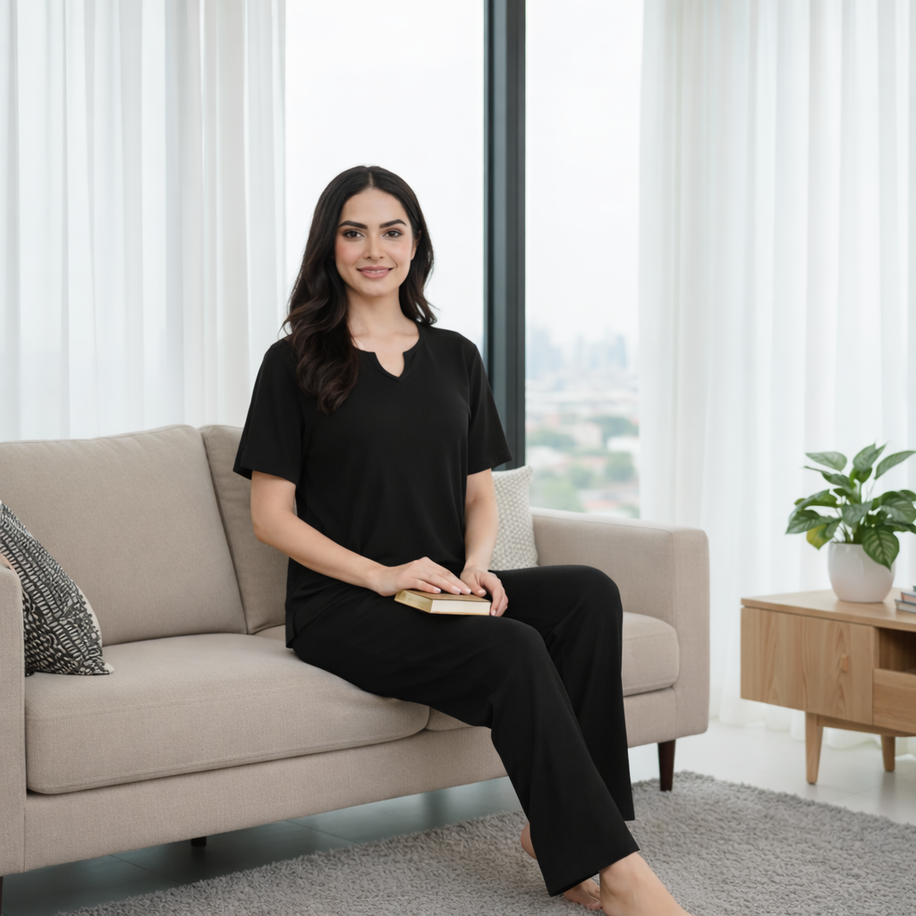 Serene Vibe Co-Ord - Black