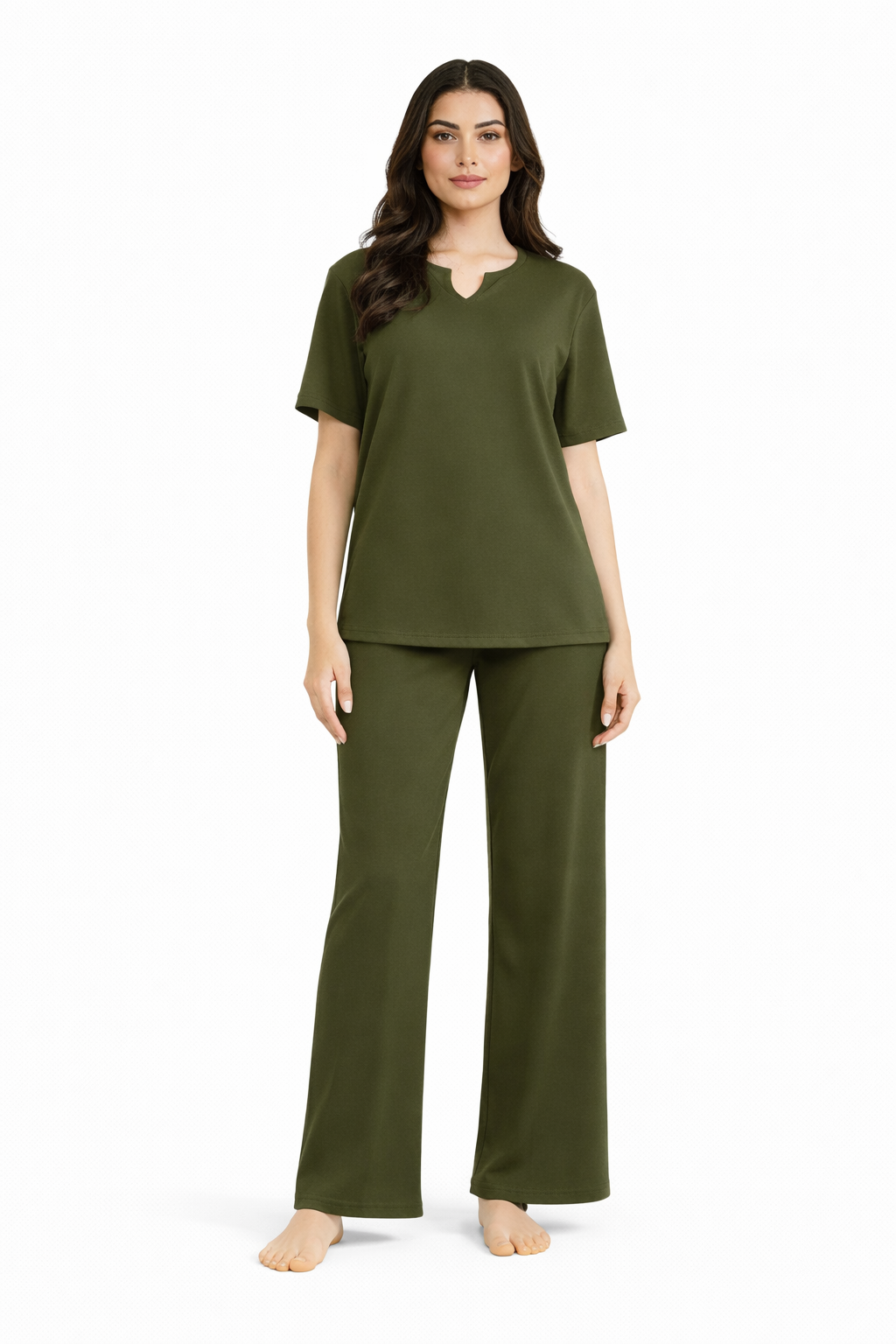 Serene Vibe Co-Ord - Olive Green