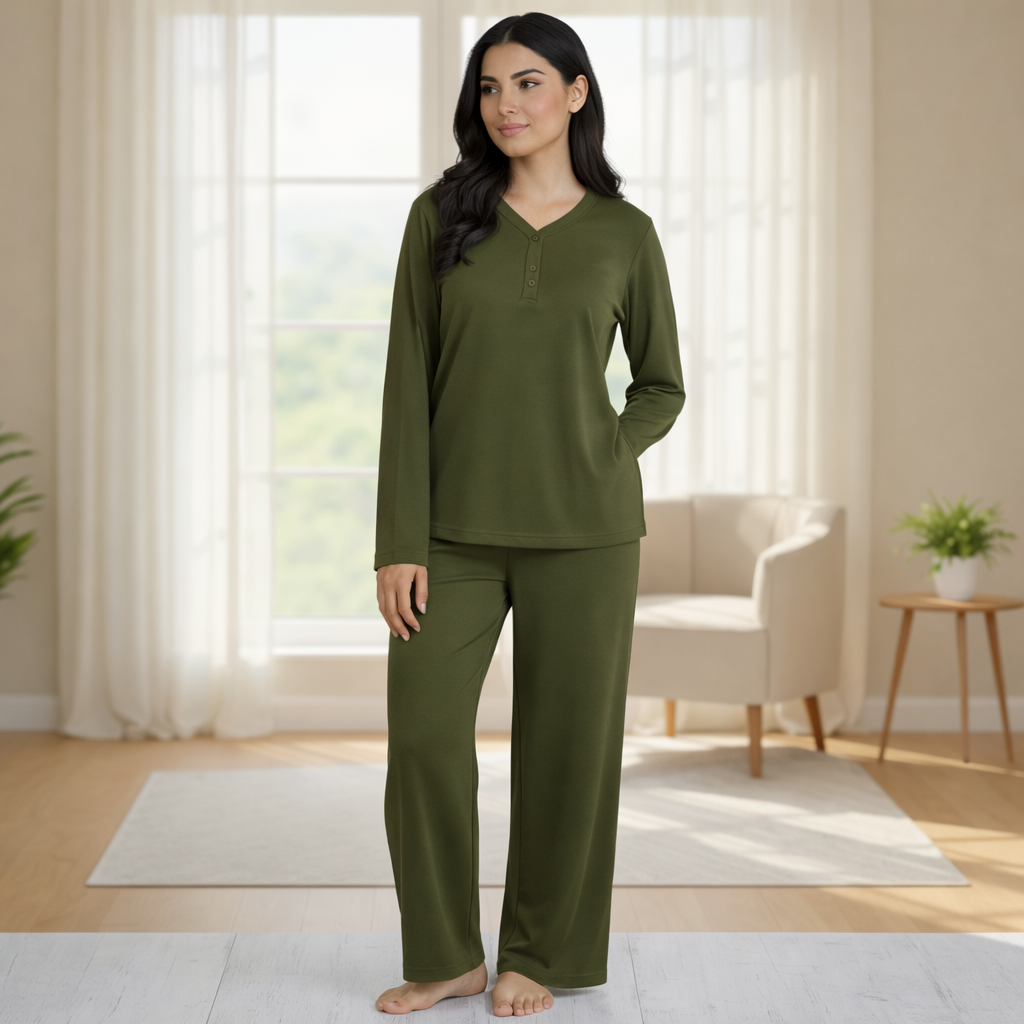 Luxe Moment Co-Ord- Olive