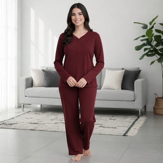 Luxe Moment Co-Ord - Maroon