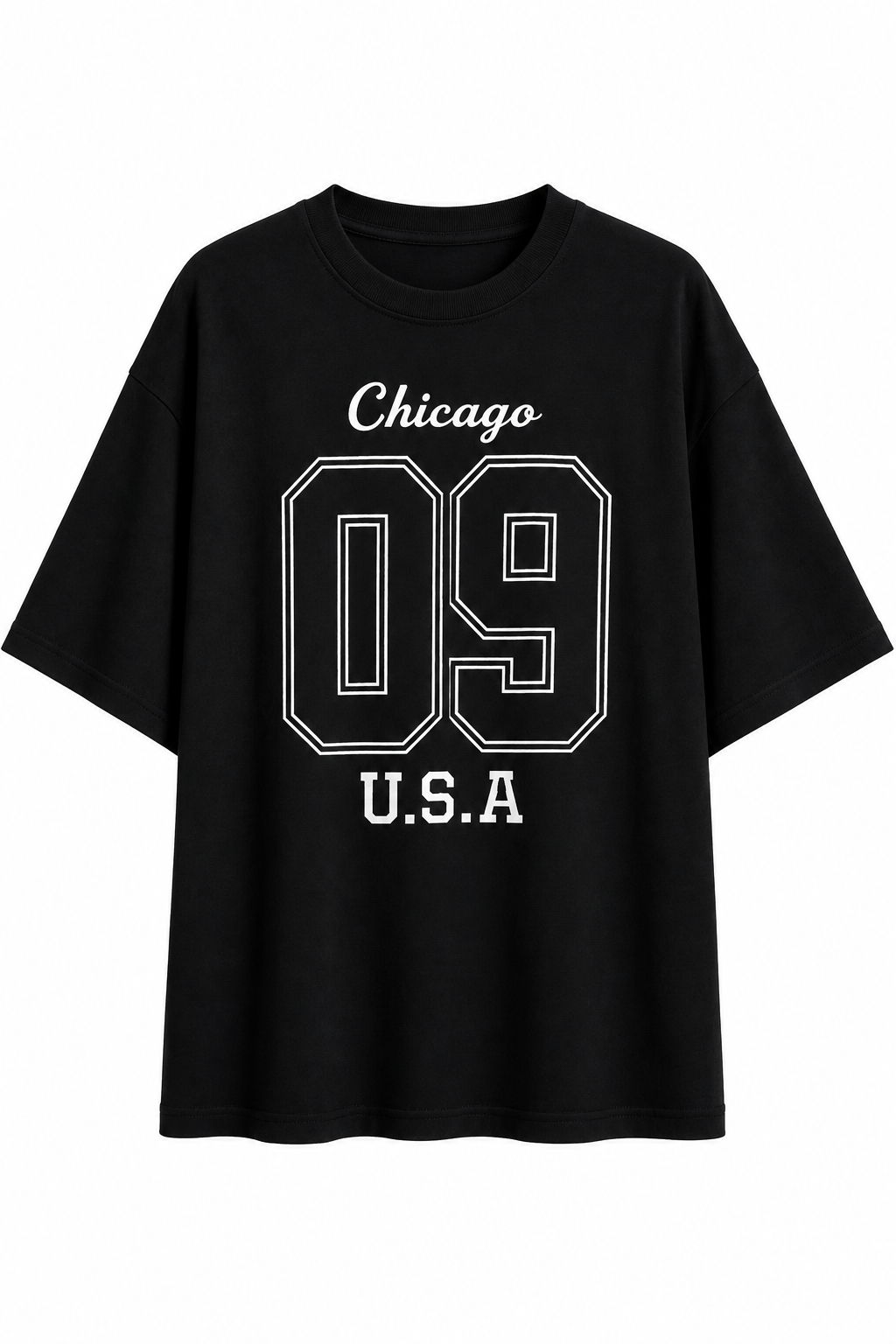Chicago 09 Oversized T-Shirt - Black