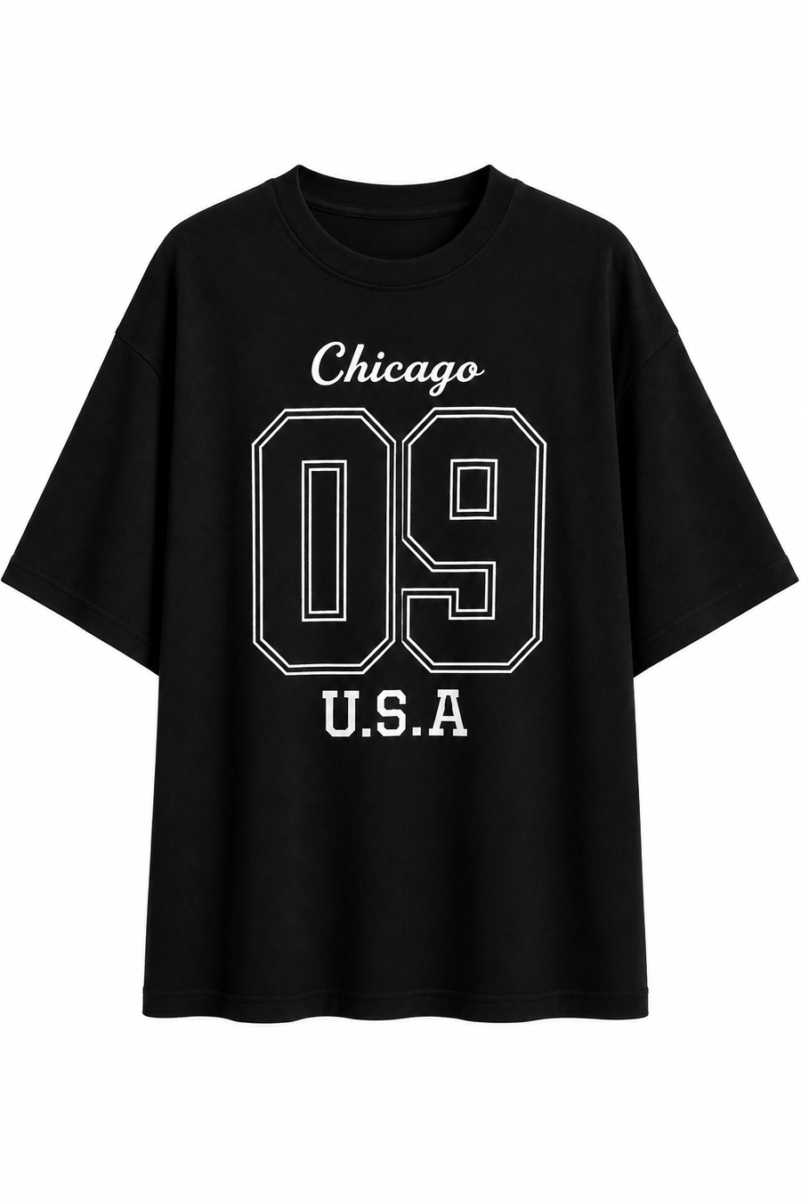 Chicago 09 Oversized T-Shirt - Black