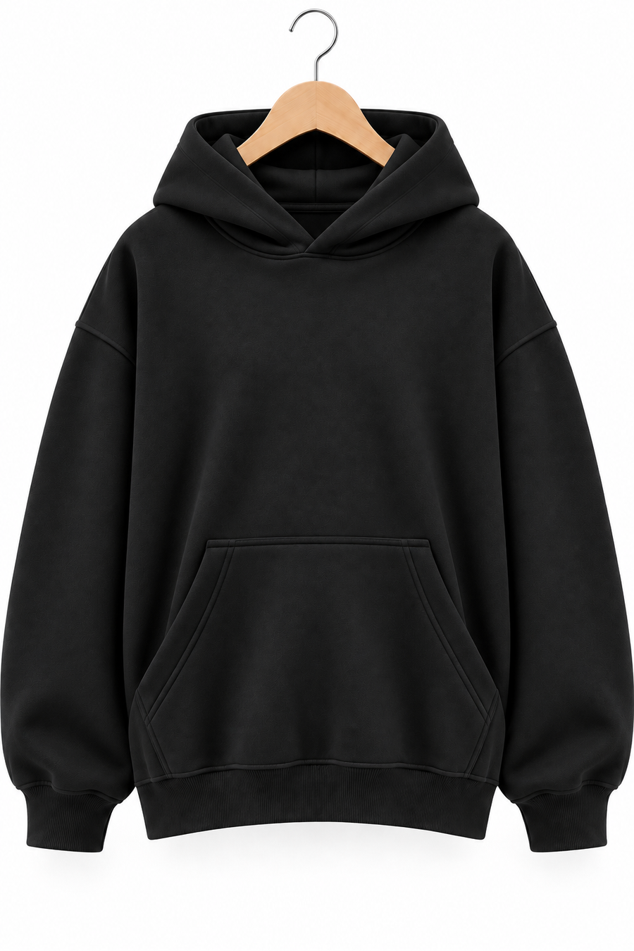 Essentials Oversized Unisex Hoodie – Black