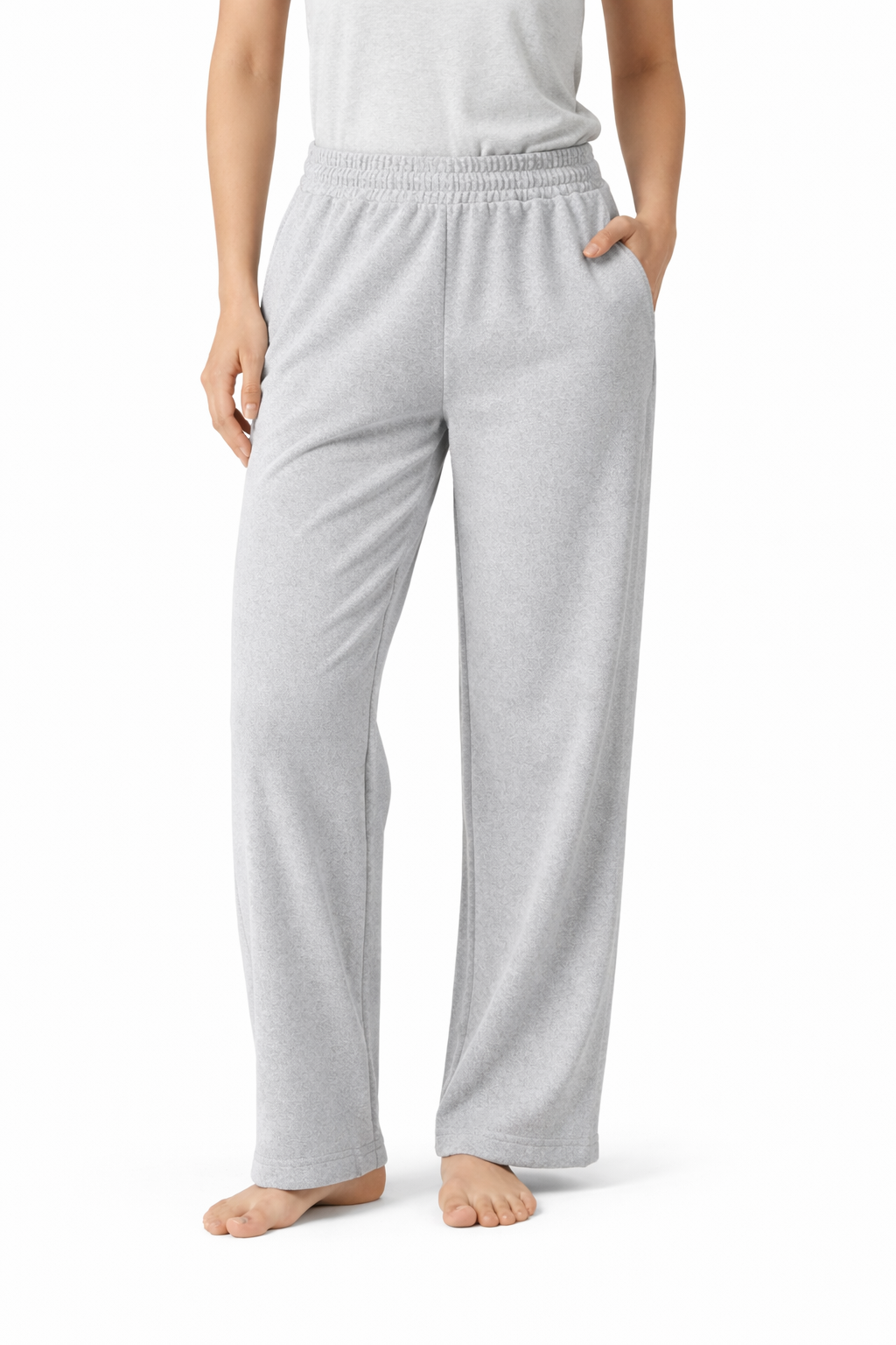 Wide-Leg Trousers - Gray