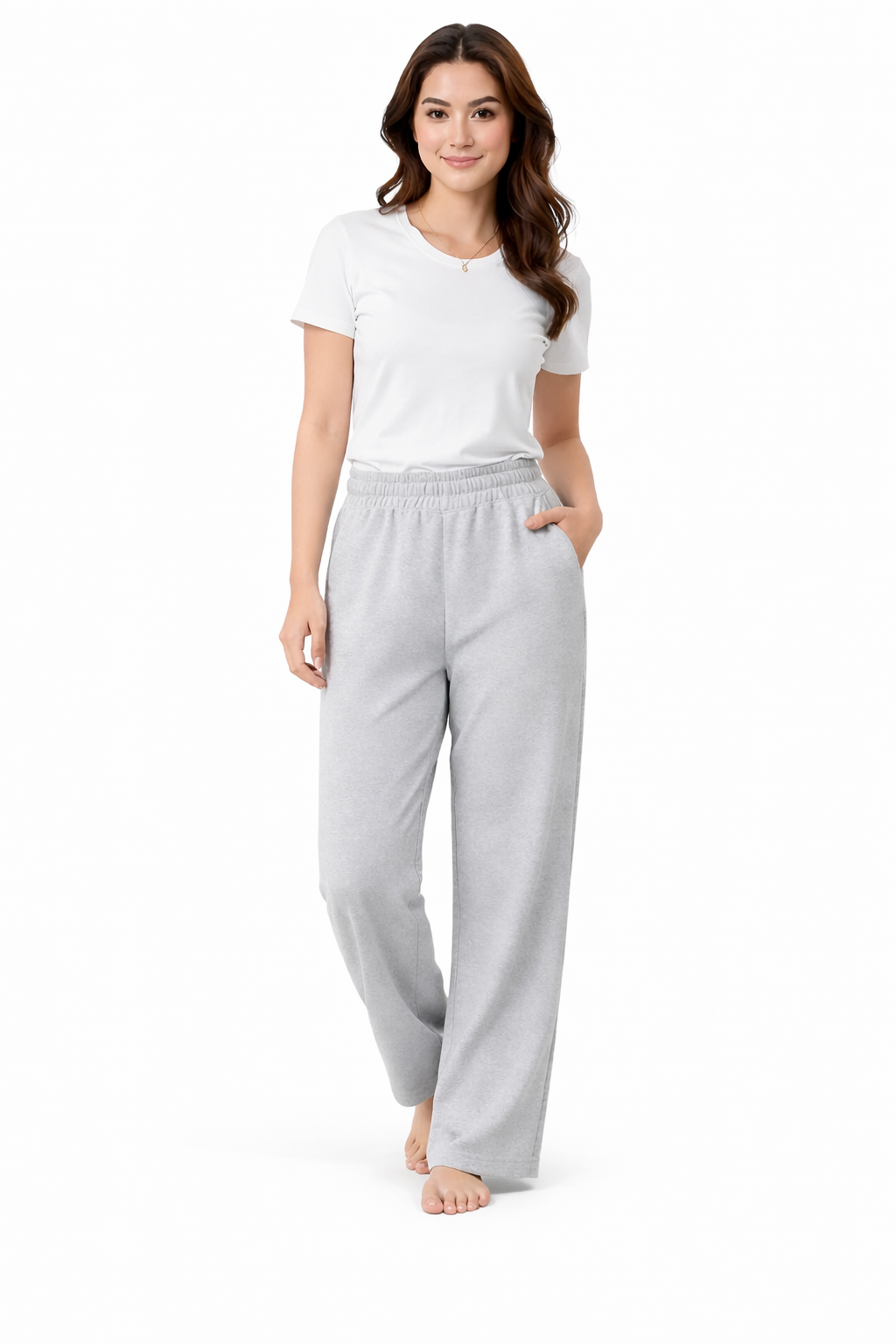 Wide-Leg Trousers - Gray