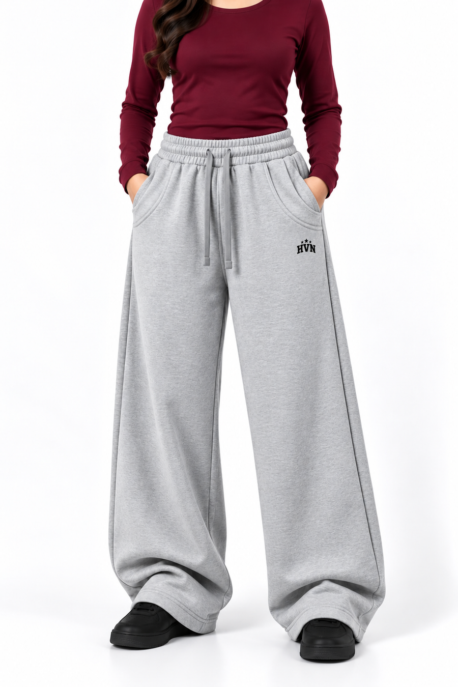 Winter wide leg Fleece Trouser