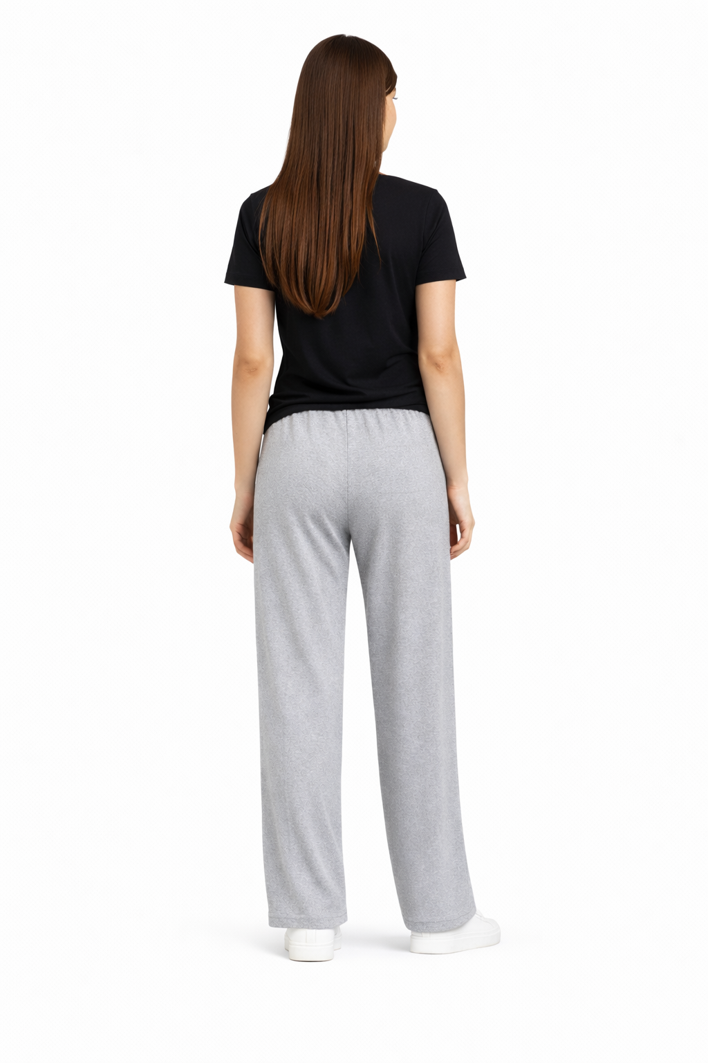 Women’s French Terry Pintuck Trousers – Relaxed Straight Fit