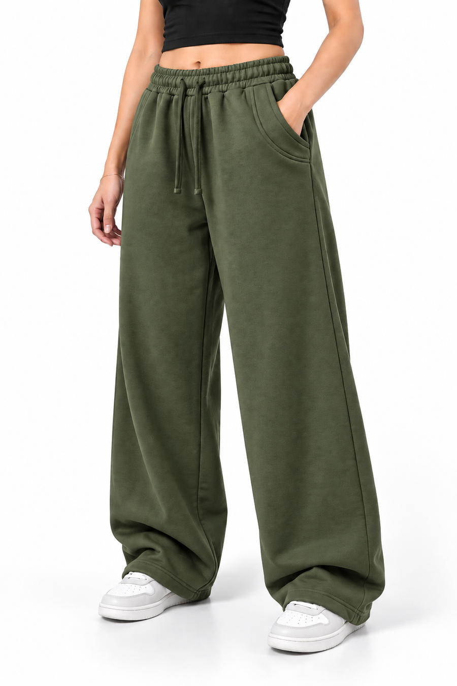 Relaxed Fit Wide Leg Baggy Trousers