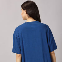 Oversized Fit T-Shirt - Blue