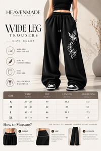 Butterfly Floral Wide Leg Trousers